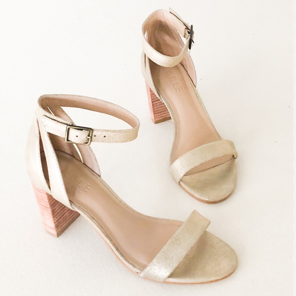 New ABLE Local + Global Elizabeth Heel in Gold Metallic